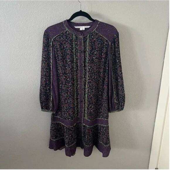 Veronica Beard Xanita Printed Long Sleeve Shift Dress - Picture 2 of 7